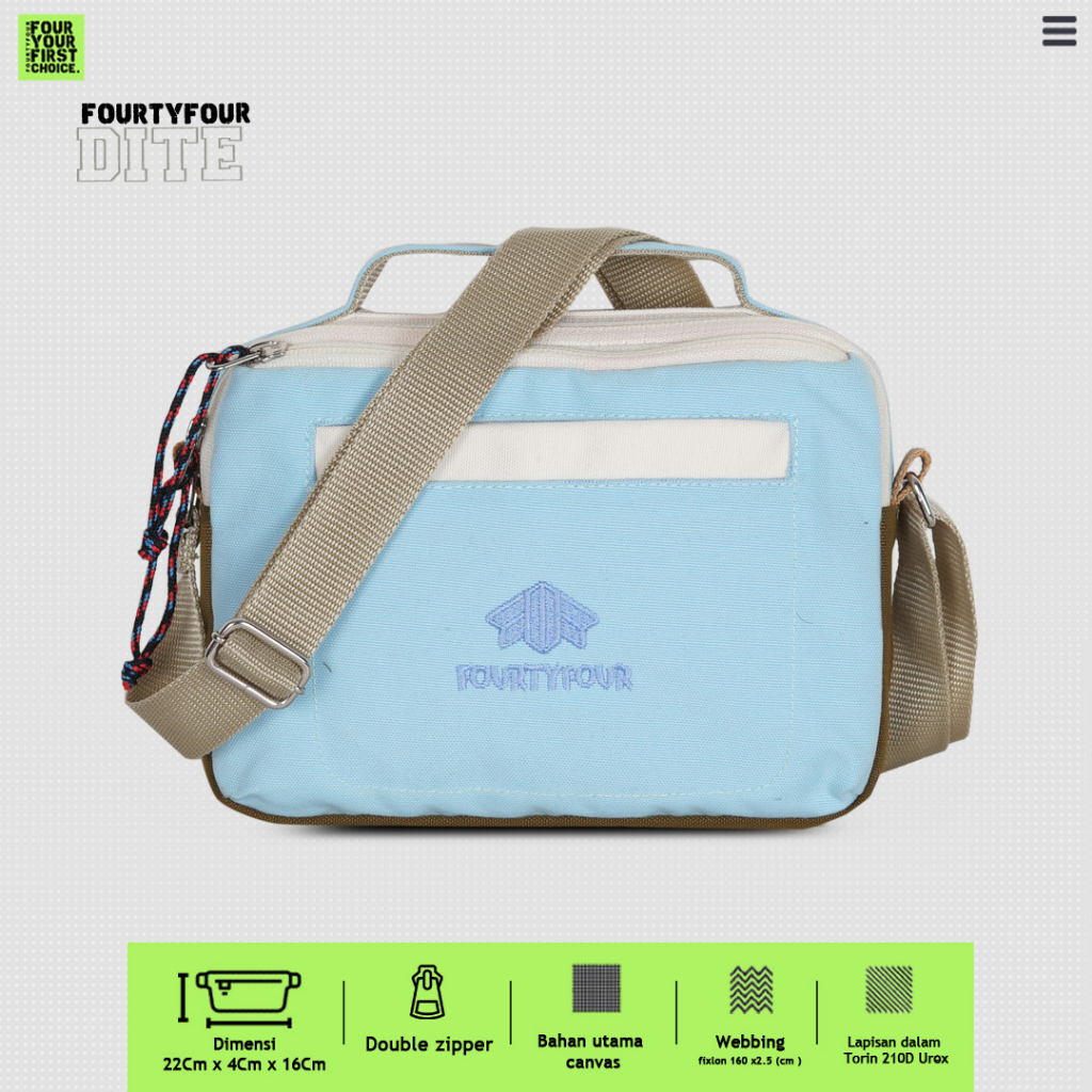 ZIGZAG Dite - Slingbag Wanita - Pria / Tas Slempang Kanvas Premium