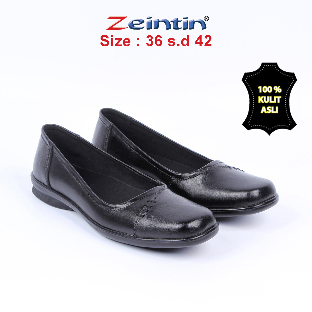 Zeintin - Sepatu Wanita Pantofel Loafers Kulit Asli Formal Fashion Sepatu Kerja Kuliah Sekolah Wanita Nyaman BJ