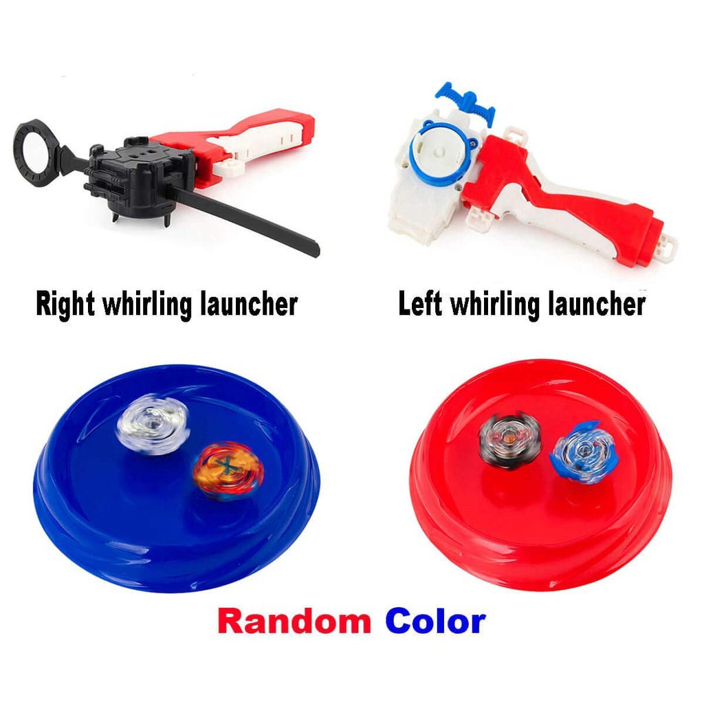 4PCS Set Gasing Beyblade Mainan Gangsing Beyblade Murah Gyro Spinning Top Launcher Set Gasing GRATIS Arena Stadium