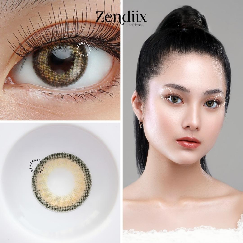 Softlens DNA warna ADA BROWN 14.5mm Normal Minus