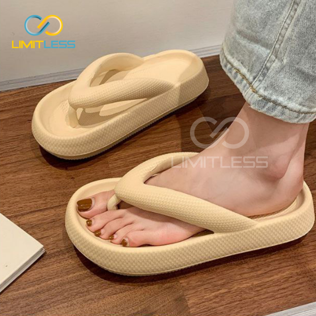 Sandal Jepit Wanita Tebal Tinggi 4cm Sendal Japit Perempuan Kekinian Ringan Empuk Terbaru Sandal Japit Cewek Jelly Terbaru