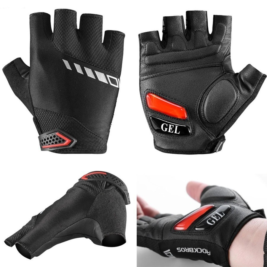 Sarung Tangan Sepeda Rockbros S143 Bike Half Finger Gel Pad Gloves