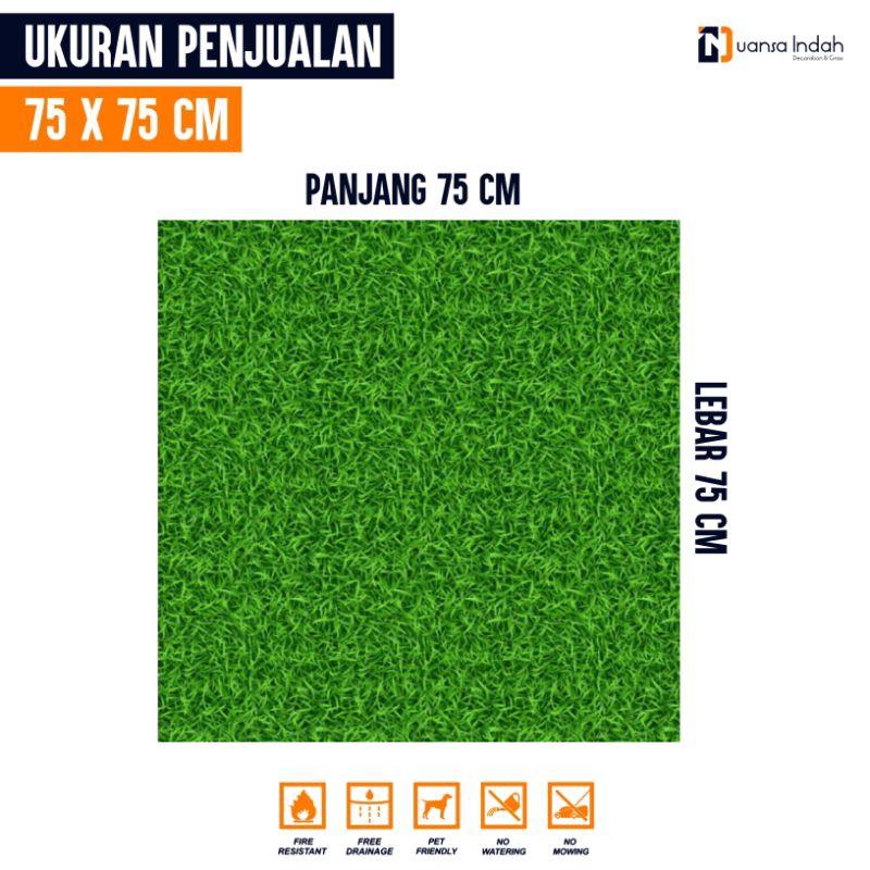 RUMPUT SINTETIS GOLF STANDAR UKURAN 75x75 CM