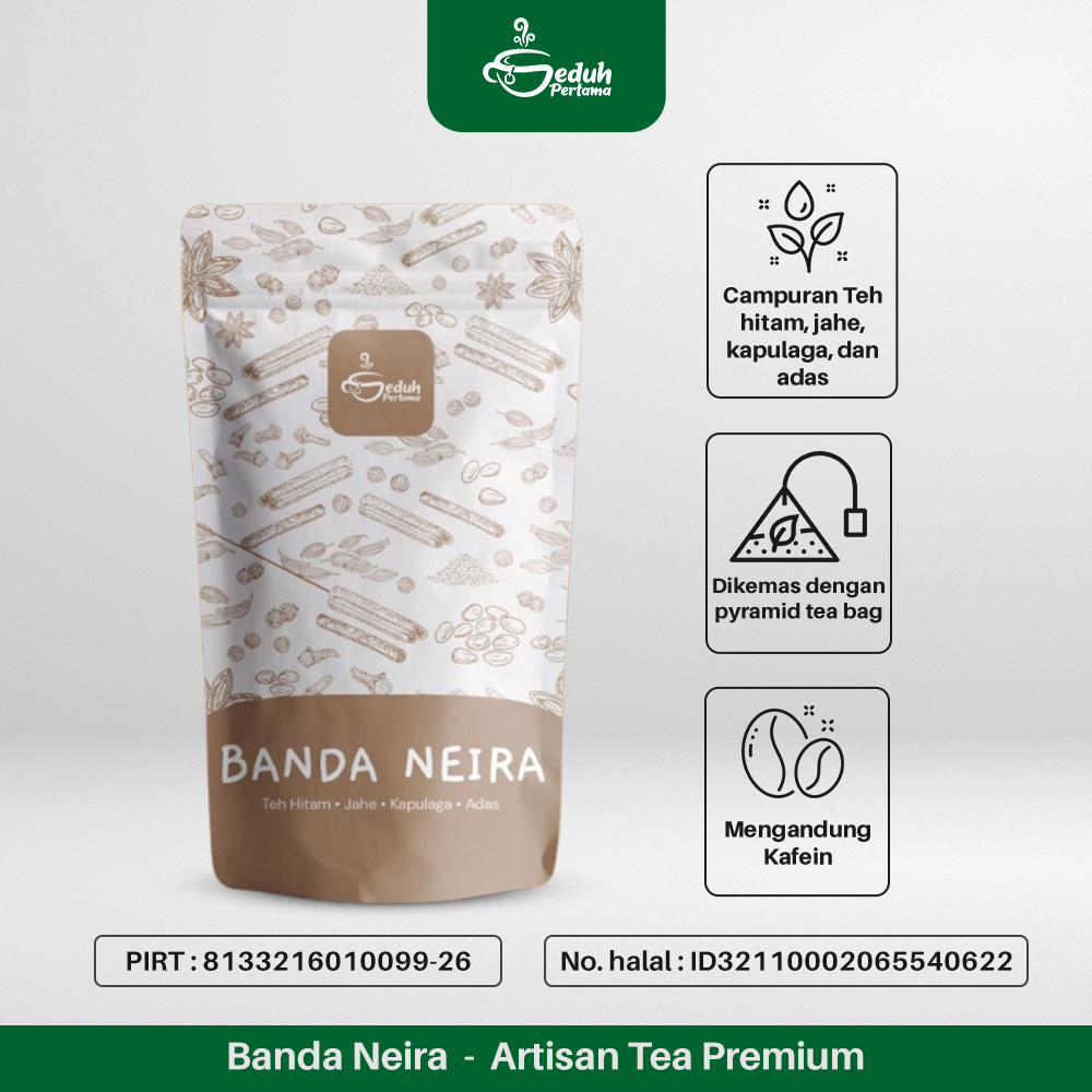 

Seduh Pertama Banda Neira | Artisan Tea Premium Teh Hitam, Jahe, Kapulaga, Adas