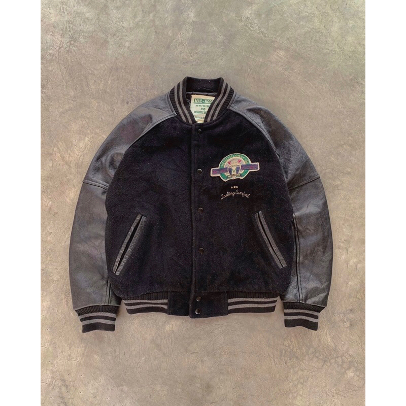 Mac-Hope Leather Varsity Jacket
