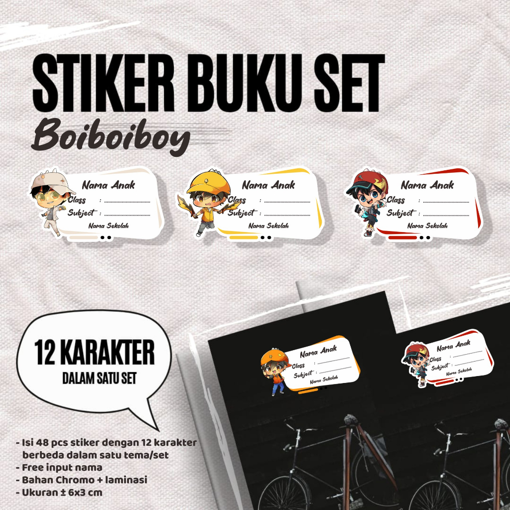 

(48 pcs)BOIBOIBOY stiker buku set murah/monsta /animasi boiboiboy /stiker cutting boiboiboy lucu/label buku kartun lucu/stiker set 12 character/murah/cutting stiker