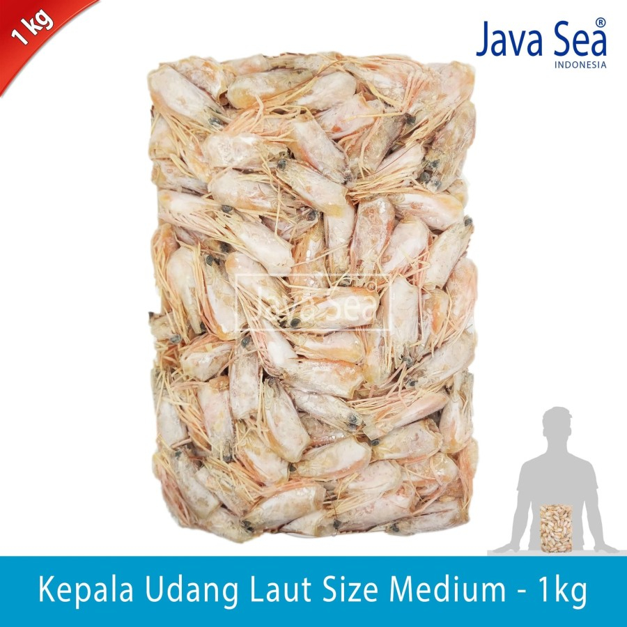 

JAVA SEA Kepala Udang Laut Beku size Medium 1 kg