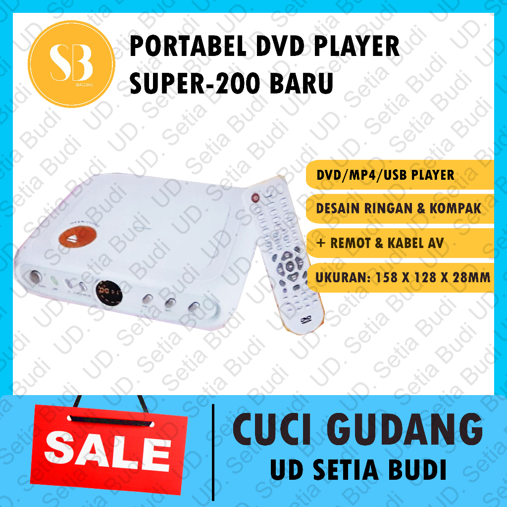 Portabel DVD Player Super-200 Baru dan Murah