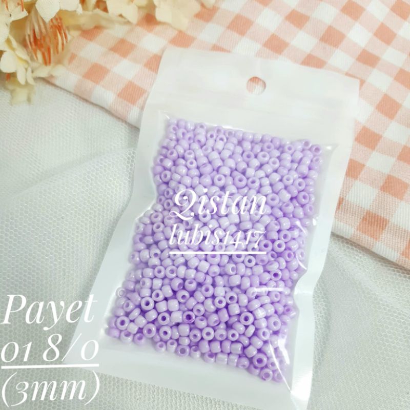 Payet Glowing Dove uk 8/0 (3mm) Kemasan 100 gr