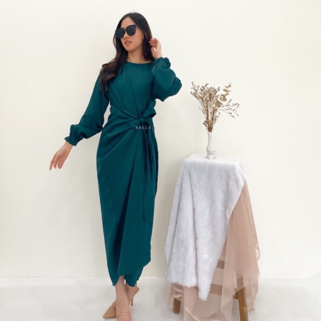 INARA Dress Lilit Satin Premium - Dress Gamis Bumil Busui - Dress Kondangan Wisuda Acara