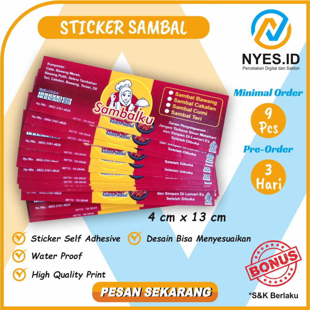 

Stiker Produk Sambal Botol Kaca