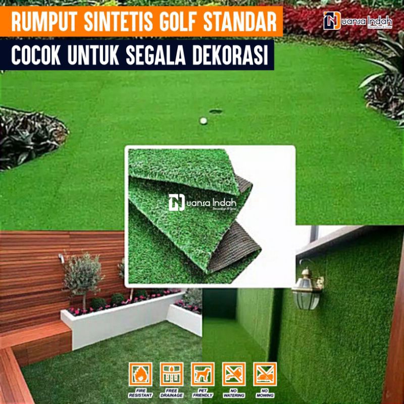 RUMPUT SINTETIS GOLF STANDAR UKURAN 50x300 CM