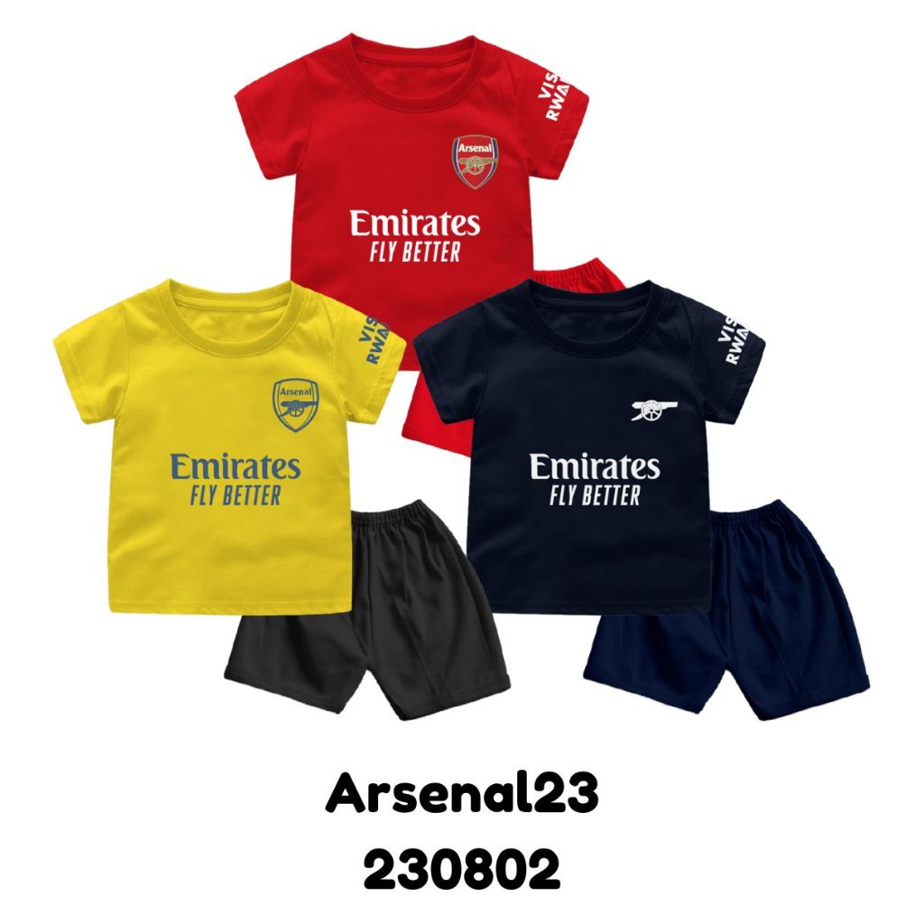 Baju Bola Anak Laki Laki Setelan Bola Anak Laki Laki Liga Inggris Size Bayi Dan Anak Bahan Katun Combed 30s