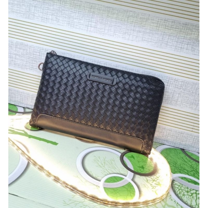 Handbag Motif Anyaman Clutch Tas Tangan Kulit Import