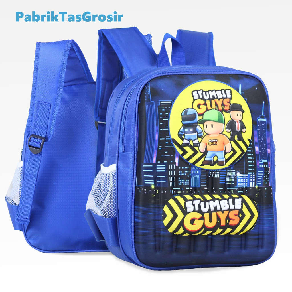 Tas Ransel Anak TK SD 3D Emboss STUMBLE GUYS Game Terbaru Model Impor Bahan Kuat Awet Tas Stumble Kapasitas Besar Muat Banyak Backapck Impor Anak TK PAUD Timbul Tebal