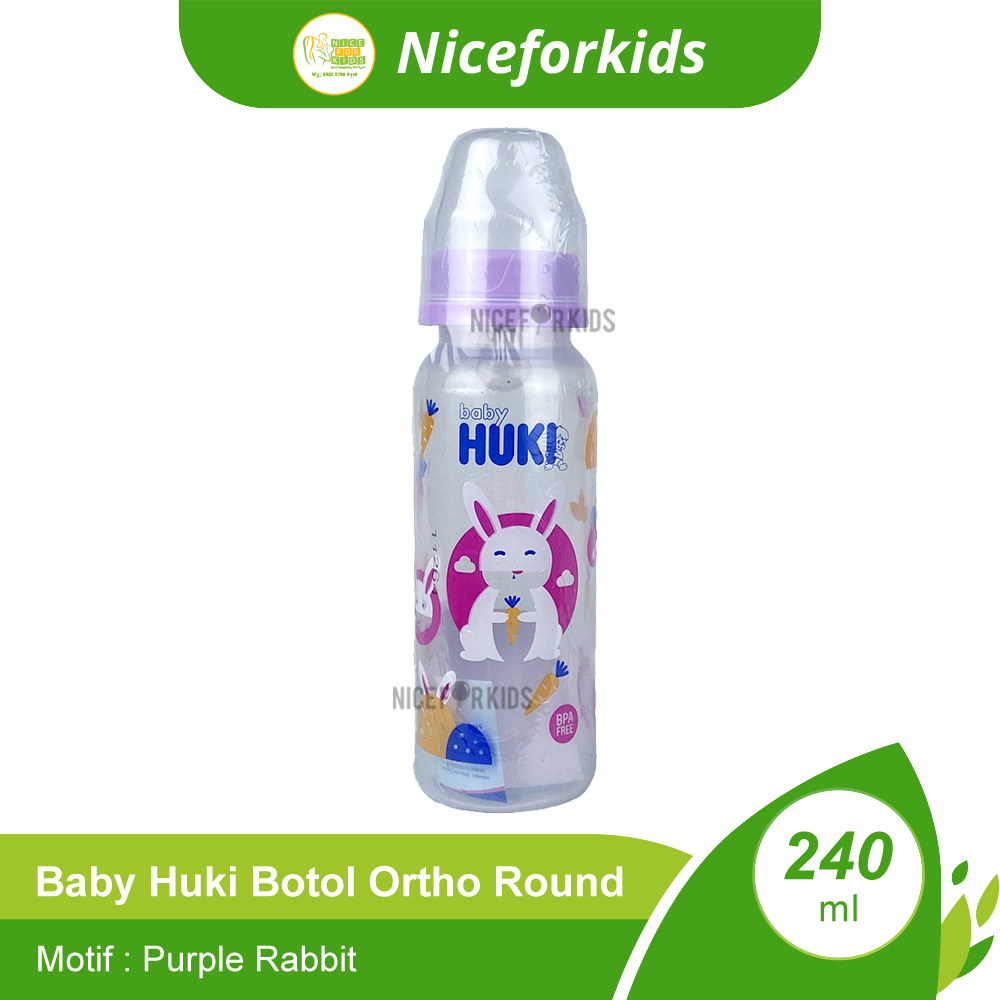 Huki Botol Ortho Round 120ml (CI0328) /  Ortho Round 240ml (CI0329) / Botol Susu Anak