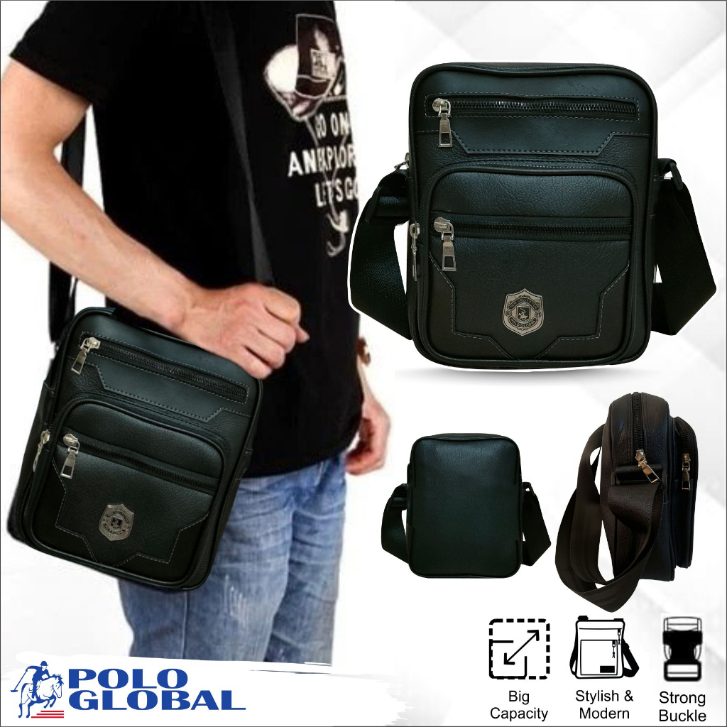 Tas Selempang Bahu Pria Polo Global Monzy Slingbag Original  - Art 9883