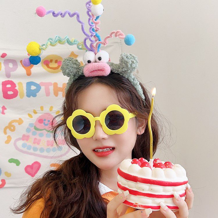 TS01- BD0083 Bando anak model ulang tahun Bando fashion korea Happy birthday Bando wanita impor