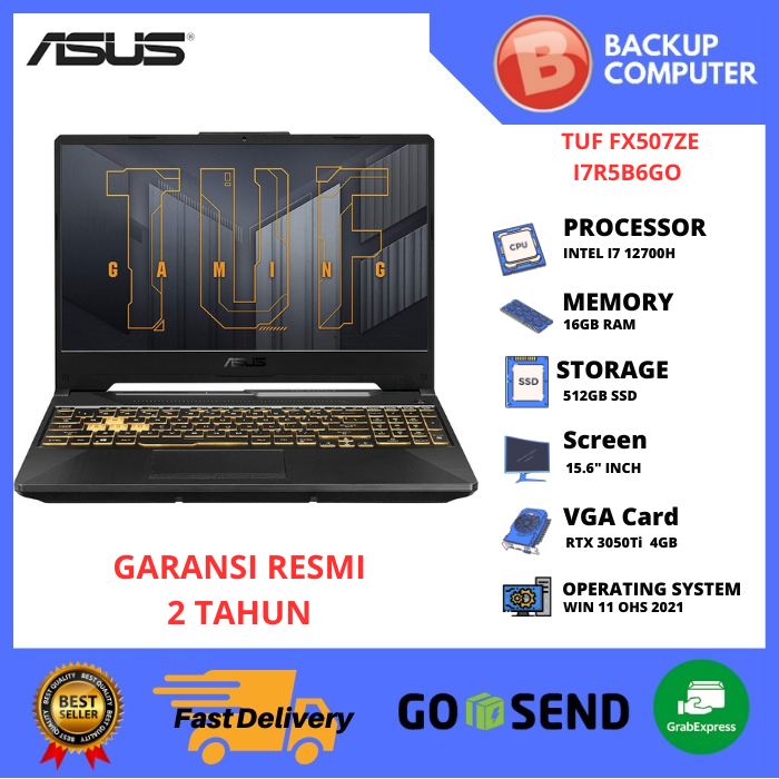 LAPTOP ASUS TUF FX507ZE I7R5B6GO I7 12700