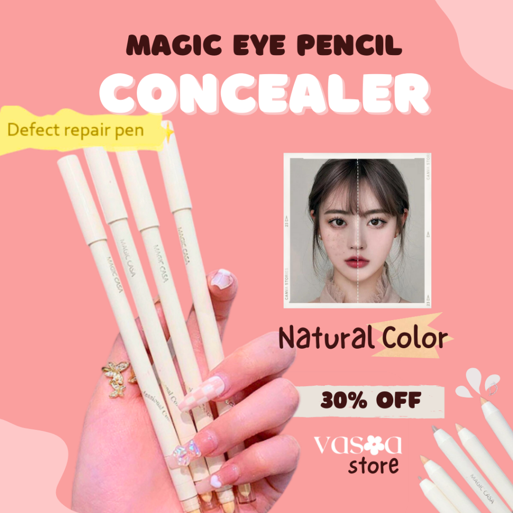 Concealer Pensil Magic Casa Concealer Pen Stick Spon Full Cover Waterproof Concealer Alis concealer Stick