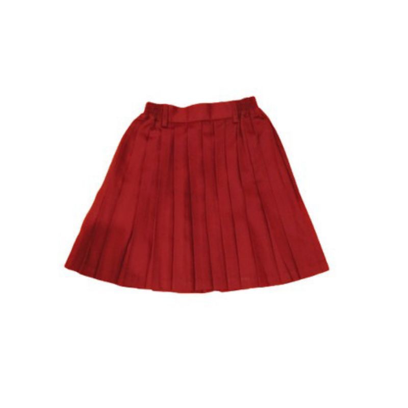 seragam sekolah SD rok merah hati