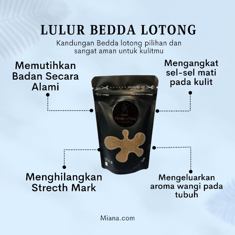 BEDDA LOTONG Bubuk Lulur Rempah 45gr - BEDDA LOTONG Body Scrub 45gr