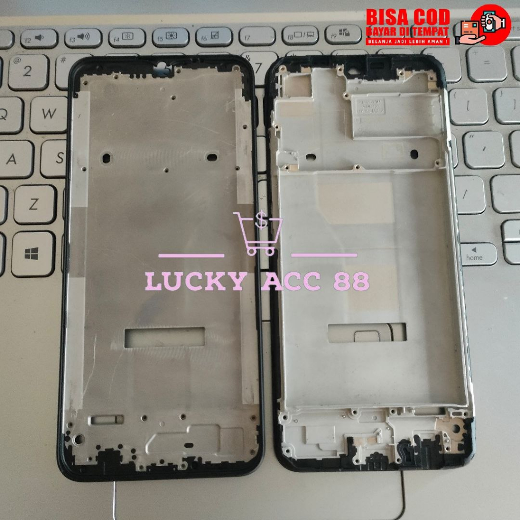 REALME RMX3063 RMX3061 - Frame Dudukan Lcd Tulang Tengah Hp Realme C20 RMX 3063 Bazel Bezel Tatakan 