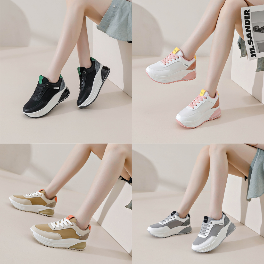 Dokter Sepatu Import - Sepatu Sneakers Wanita Sport Shoes Fashion Model Korea Terbaru Terlaris Lx1002 - Free Kotak Sepatu!!! Sale!!!