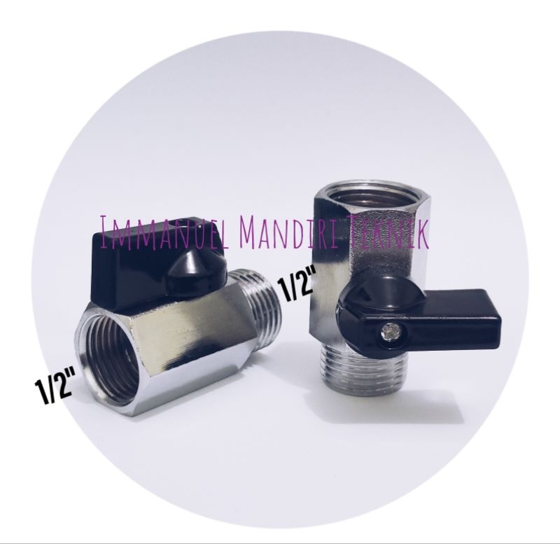Ball valve 1/2 male female / Ball valve drat luar dalam 1/2