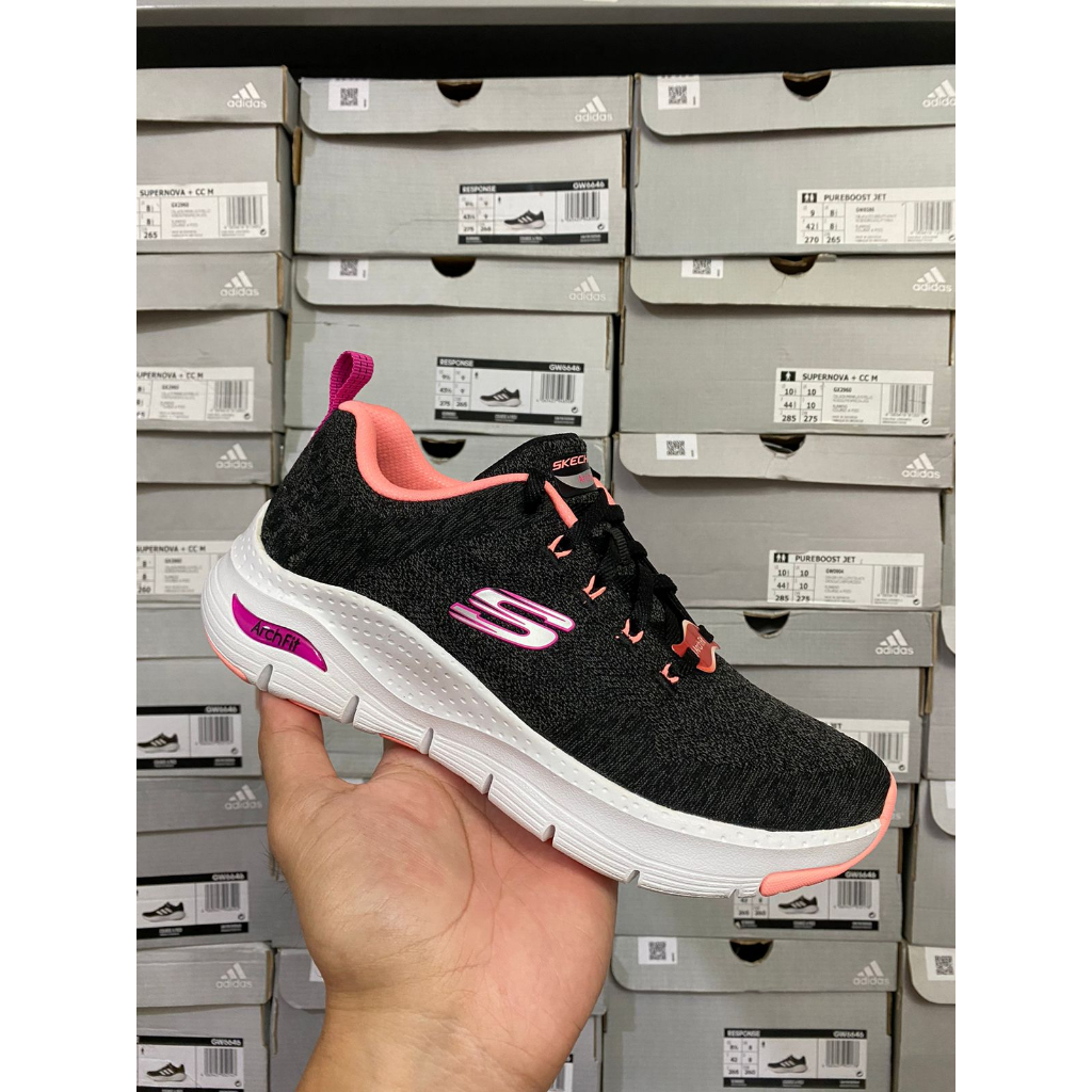 Skechers Arch Fit Comfy Wave Black Multi 149414/BKMT Women's Shoes Original
