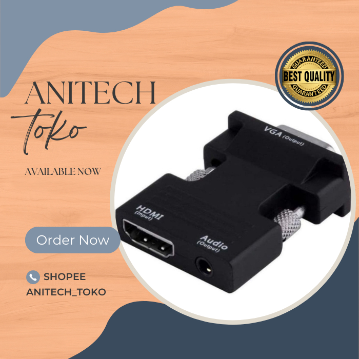 [ANITECH_TOKO] Converter HDMI TO VGA / KABEL HMI TO VGA