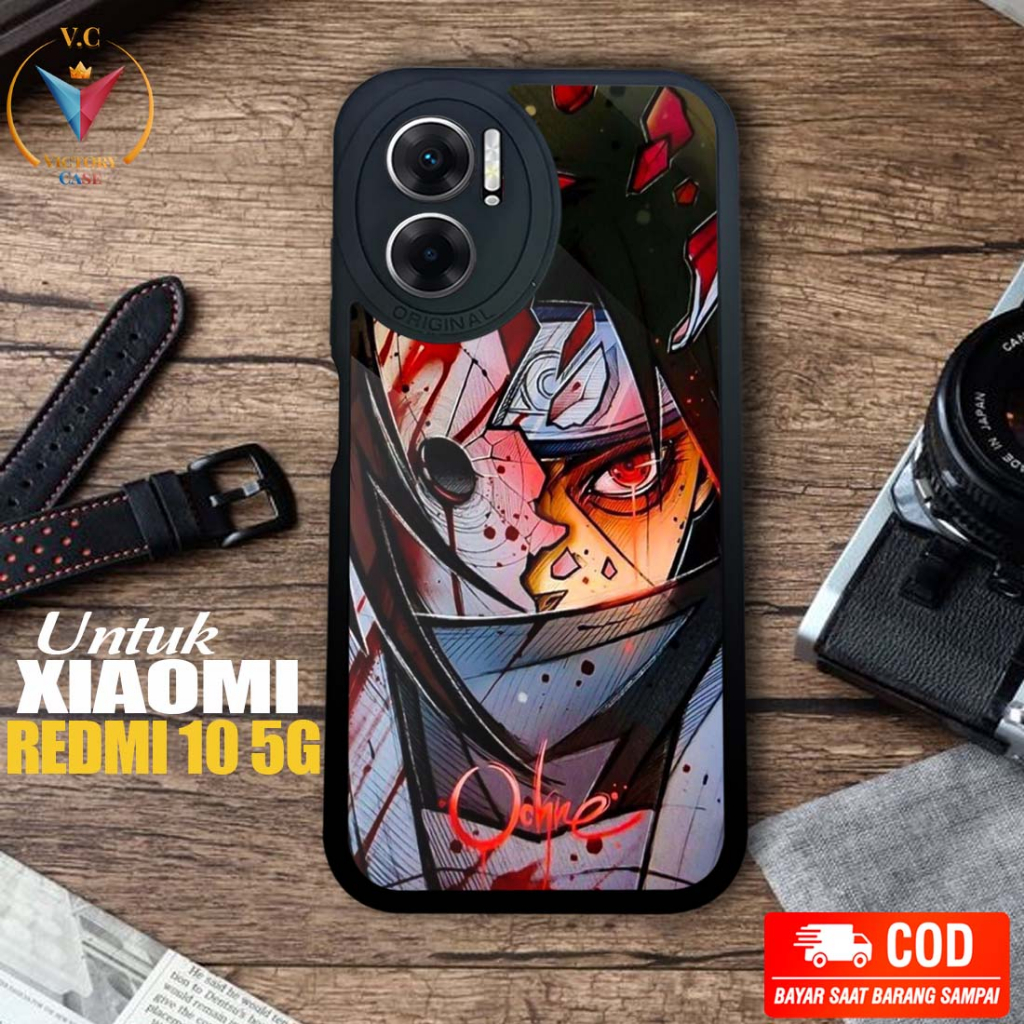 Case Hp Softcase glossy For XIAOMI Redmi 10 5G NARUTO silikon Glass Casing Handphone Premium