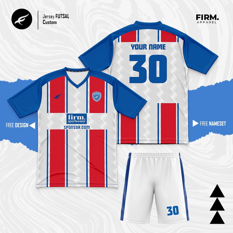 Custom Baju Kaos jersey printing free bebas desain futsal sepak bola badminton volly