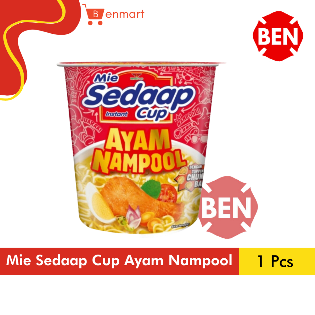 

Mie Sedaap Cup AYAM NAMPOOL 1 Pcs Mi Instan Kuah Rebus Nampol Chicken