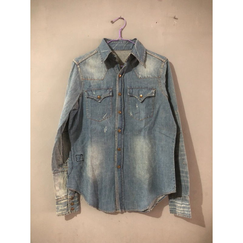 Kemeja jeans Wanita Sashiko