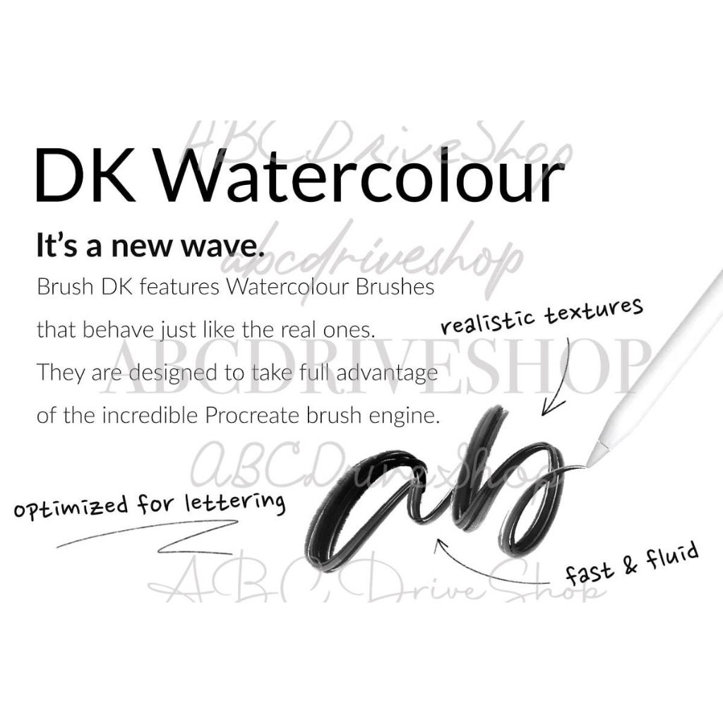 Procreate Brush - DK Lettering Brushes &amp; Worksheets