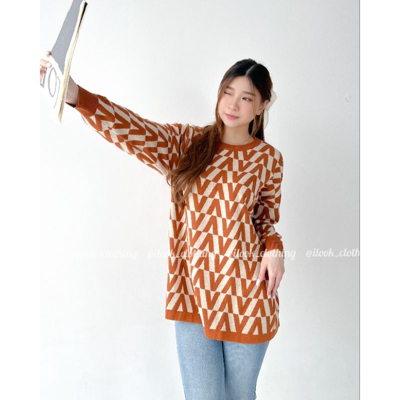 NEVA OVERSIZE TOP - ATASAN RAJUT WANITA