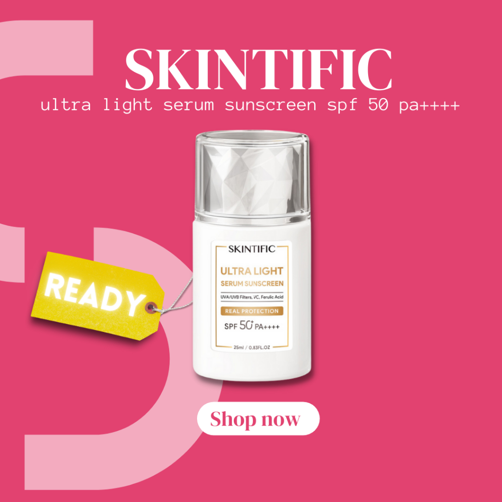 SKINTIFIC Sunscreen Light Serum SPF50 PA++++ 25ml Skincare Sunblock Stick untuk Kulit Berminyak dan Berjerawat