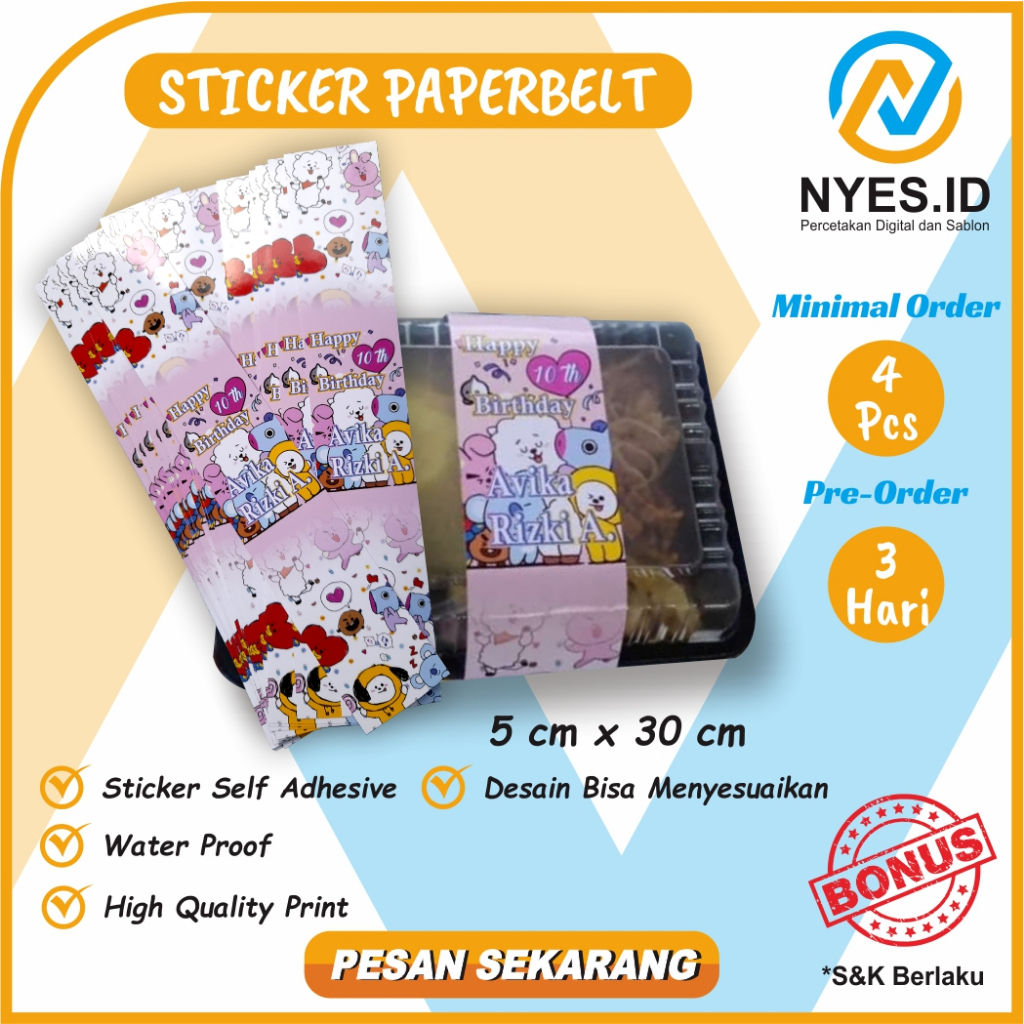 

Paperbelt Stiker Sabuk Bento