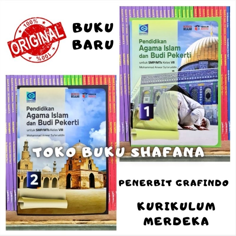 Buku Agama Islam SMP Kelas 7 8 / 1 2 Grafindo Kurikulum Merdeka Original