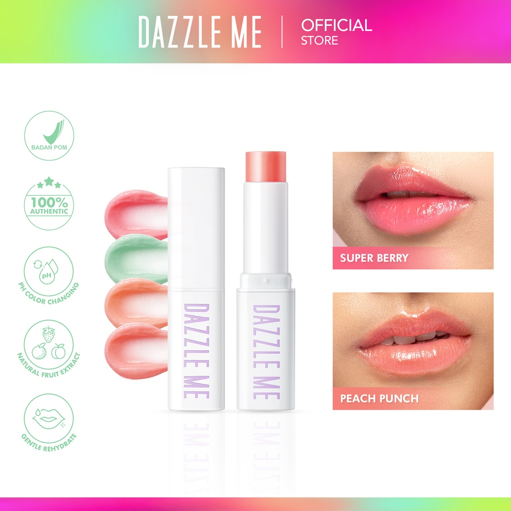 DAZZLE ME Fruit Justice Lip Balm | Moisturizing Vitamin E Baby Lips UV Protection