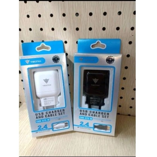 Adaptor Charger 2.4A TECNIX CHR-075M Fast Charge With Micro Cable