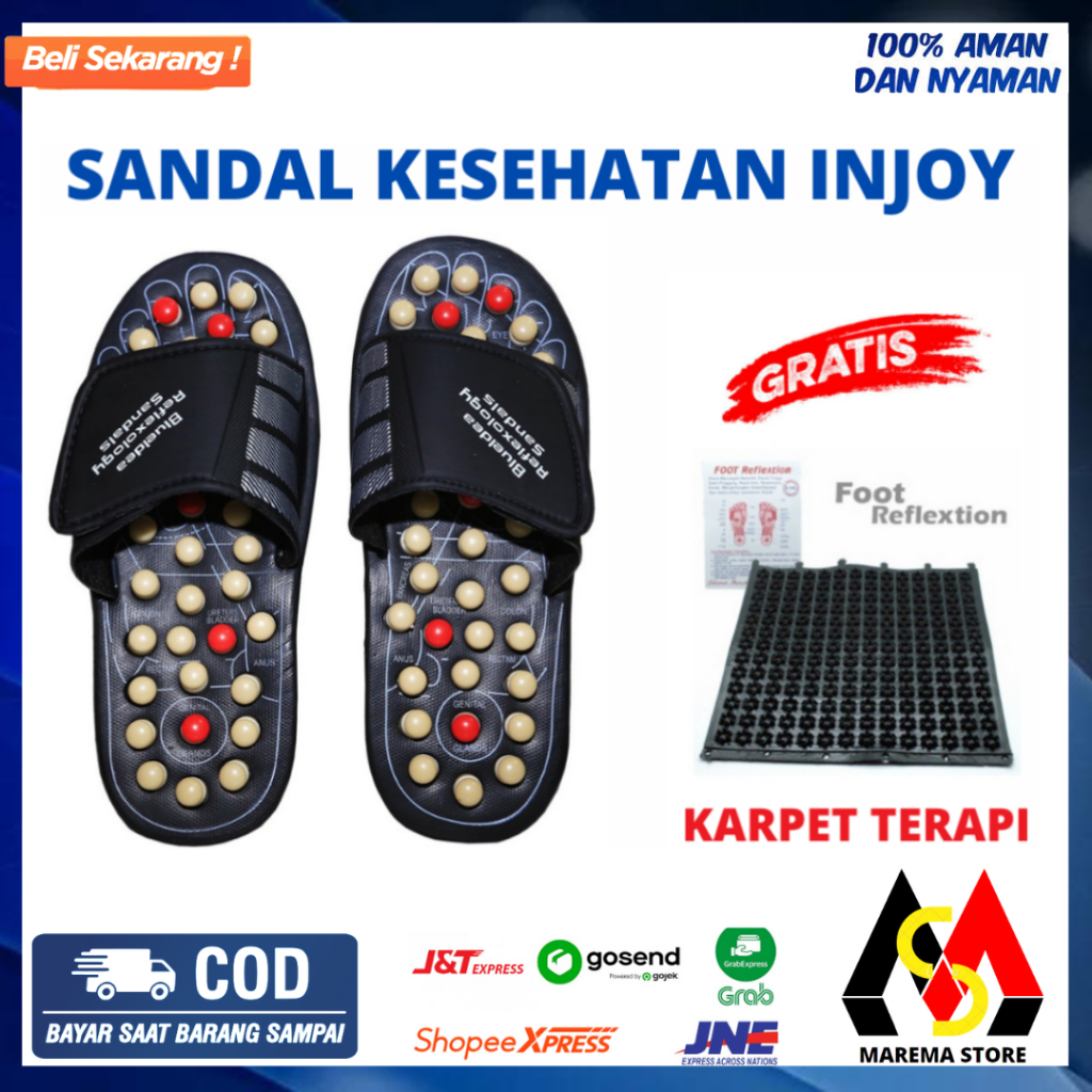 BONUS KARPET TERAPI - Sandal Kesehatan Injoy Sandal Refleksi Sandal Terapi Sendal Kesehatan