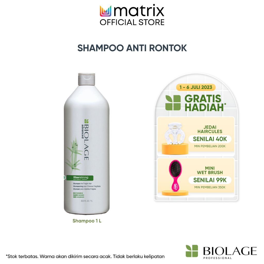 Biolage Indonesia Fiberstrong Shampoo 1000 ml - Shampoo Professional Perawatan Rambut Rusak