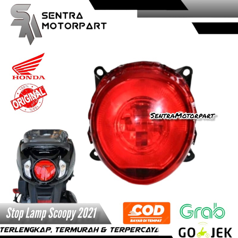 Stop lamp lampu belakang assy all new scoopy 2021 prestige ring 12 original