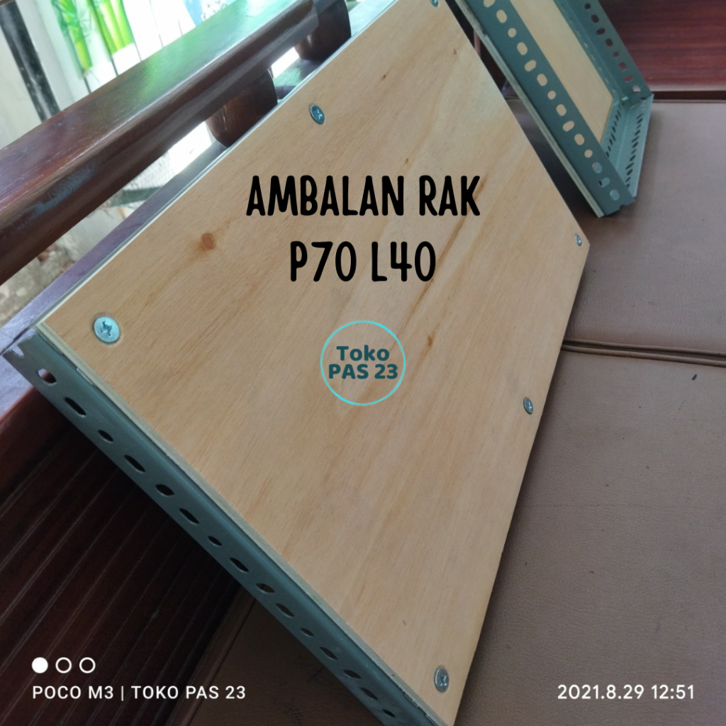 TOKO PAS 23 | PAPAN AMBALAN TATAKAN SHELVING RAK BESI SIKU LUBANG UKURAN P70 L40 (cm) SIAP PAKAI
