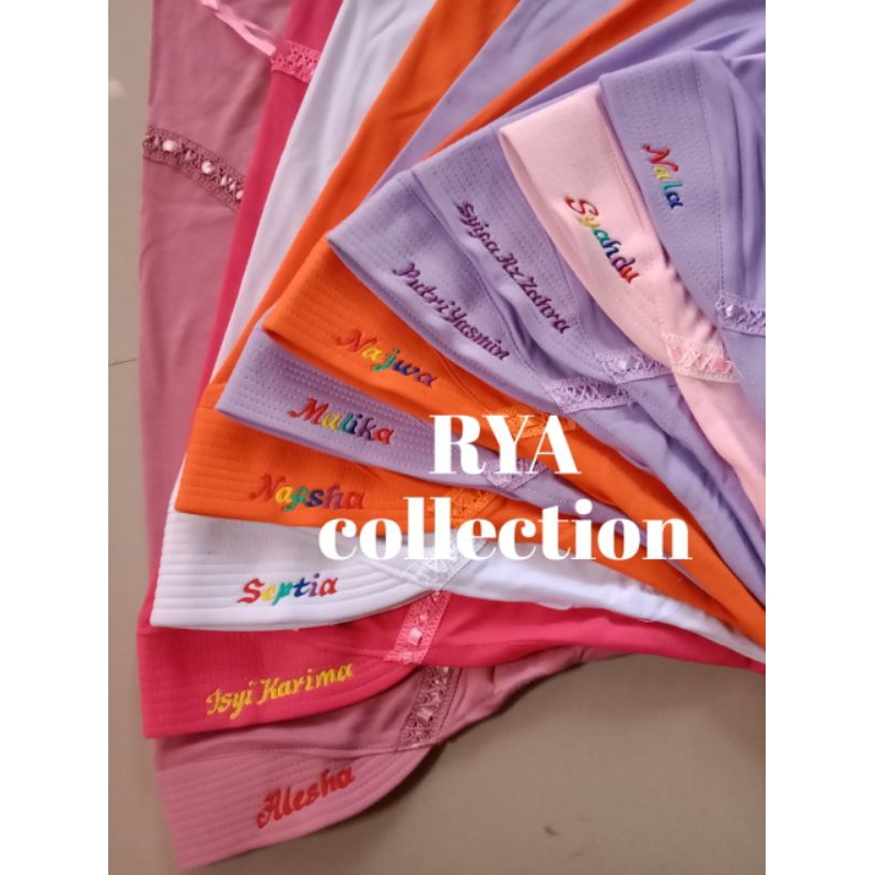 jilbab serut,#Bordir nama#TK, SD, SMP#jilbab instan