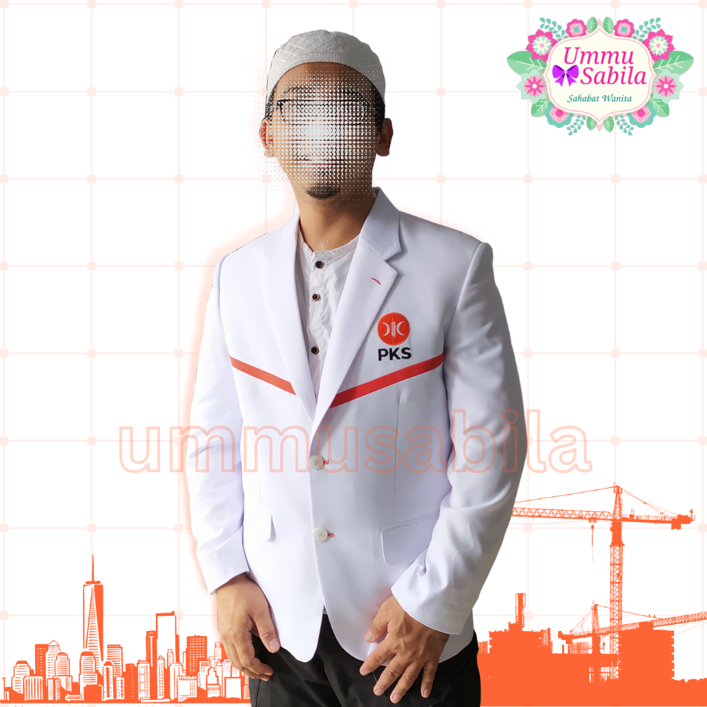 Jas PKS Logo Baru Ikhwan & Akhwat Eksklusif Baju Aleg PKS/Seragam PKS/ Blazer PKS/Pakaian Baju PKS