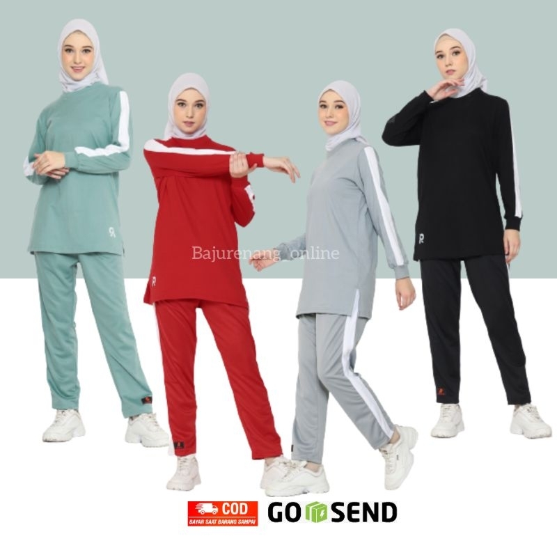 (Dijual Terpisah)Pakaian Baju Setelan Seragam Kaos Celana Olahraga jogging running trening jumbo wan