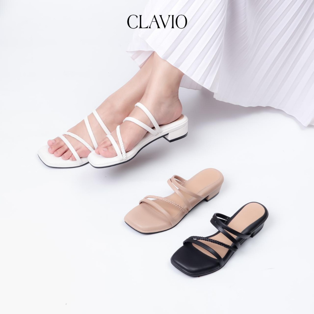 CLAVIO Kinara Sandal Wanita Heels / Hak 3 Cm